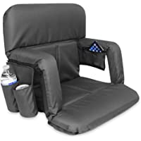 KHOMO GEAR Sillón para estadio- con cojín reclinable acolchado y reposabrazos y correas de transporte.